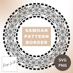 Bordure motif Samoa *Téléchargement numérique uniquement* SVG/PNG