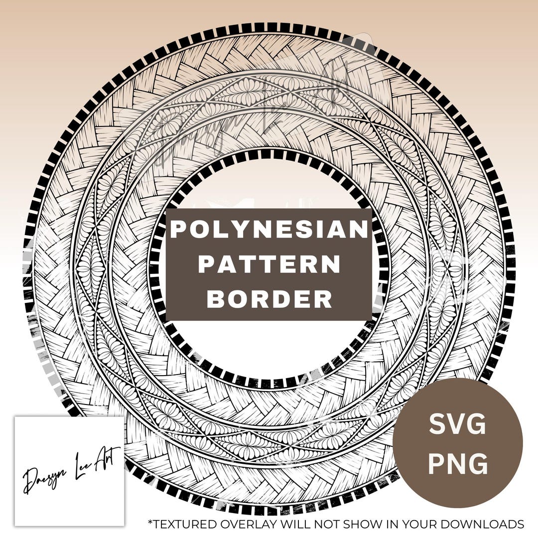 Pasifica Border Patterns Polynesian Pattern Border 50cm *instant Digital Download* - Etsy