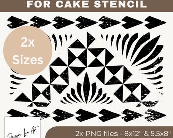 Polynesian Tribal Stencil Tatau Pattern Digital Design - 30cm X 12.5cm ...