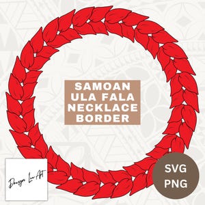 Samoan Ula Fala Necklace BORDER *Digital Download Only* SVG/PNG