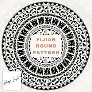 Fijian Round Pattern - 150cm - PNG file *Instant digital download*