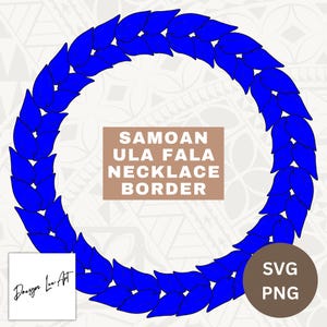 Samoan Ula Fala Necklace BORDER *Digital Download Only* SVG/PNG