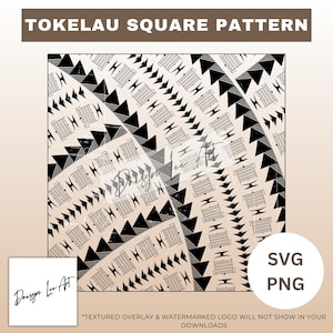 Tokelauan Square Pattern Design *Instant Digital Download* SVG/PNG