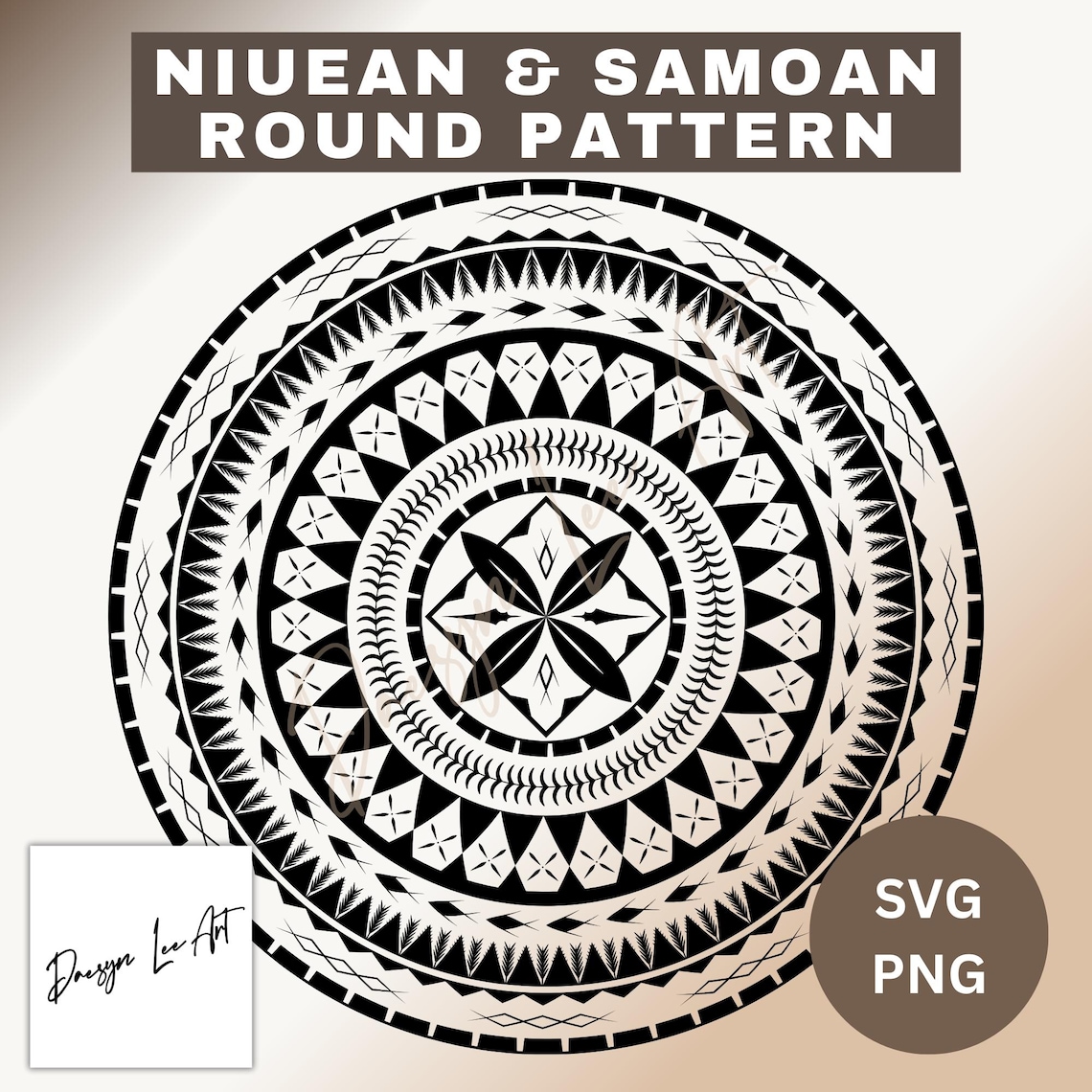 Round Samoan Pattern Niuean & Samoan Round Pattern *digital Download Only* SVG/PNG - Etsy