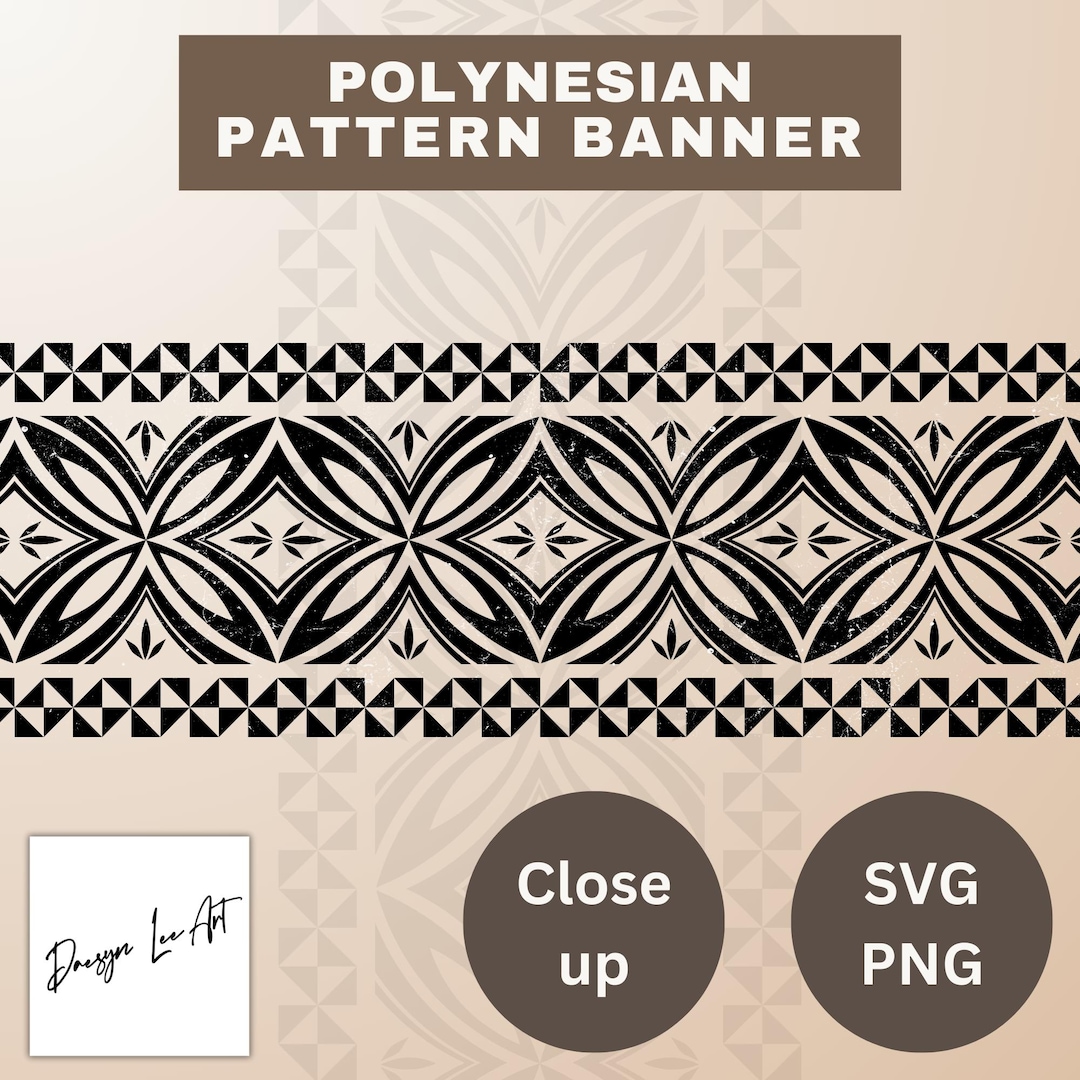 Polynesian Pattern Banner *instant Digital Download* PNG-SVG - Etsy
