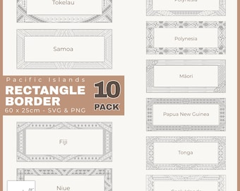 Pacific Islands Rectangle Border 10 Pack *Digital Download Only*