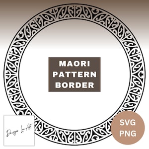マオリ - ニュージーランド パターンボーダー*デジタルファイルのみ*