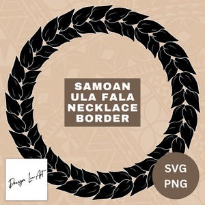 Samoan Ula Fala Necklace BORDER *Digital Download Only* SVG/PNG