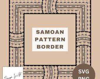 Samoan Pattern Border *Instant Digital Download* SVG/PNG