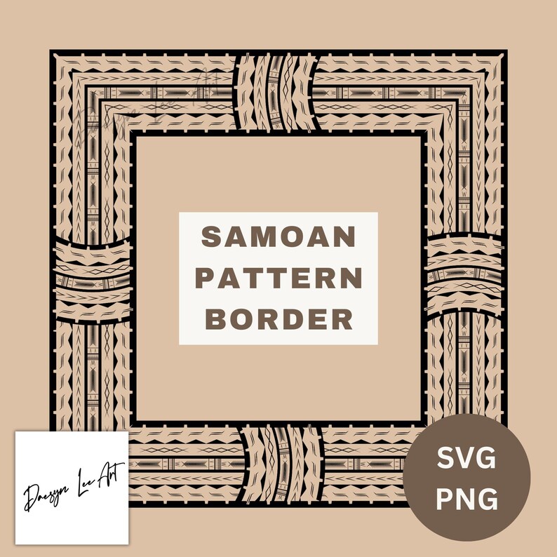Samoan SQUARE Pattern Border *instant Digital Download* SVG/PNG - Etsy UK
