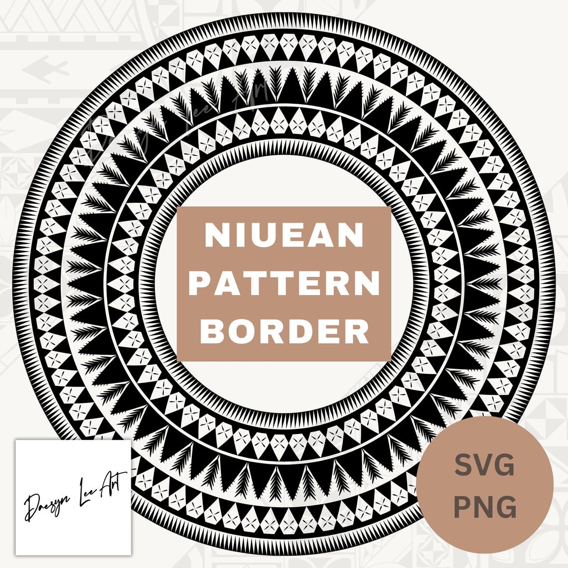 Niue Pattern Border SVG/PNG *digital Downloads Only* - Etsy