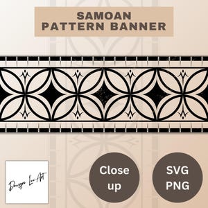 Bannière motif Samoa *Téléchargement numérique uniquement* SVG/PNG