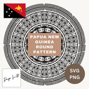 Papua New Guinea Round Pattern SVG/PNG *Digital File Only*