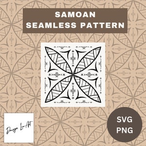 Samoan Seamless Malu Pattern - SVG/PNG *Digital File Only*