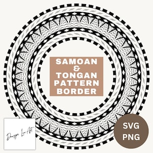 Tongan & Samoan Mixed Pattern BORDER *Digital Download Only* SVG/PNG