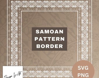 Samoan Pattern Border 50cm *Instant Digital Download*