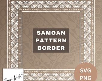 Samoan SQUARE Border 50cm *Instant Digital Download*