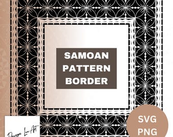 Samoan Patterns Border Samoan Tribal Frame - Border - Etsy Canada