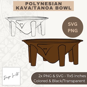 Polynesian Kava/Tonoa Bowl SVG/PNG *Digital download Only*