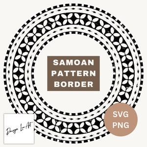 Bordure motif Samoa *Téléchargement numérique uniquement* SVG/PNG
