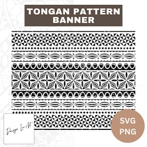Tongan Pattern Banner 20x16inches *Digital File Only*