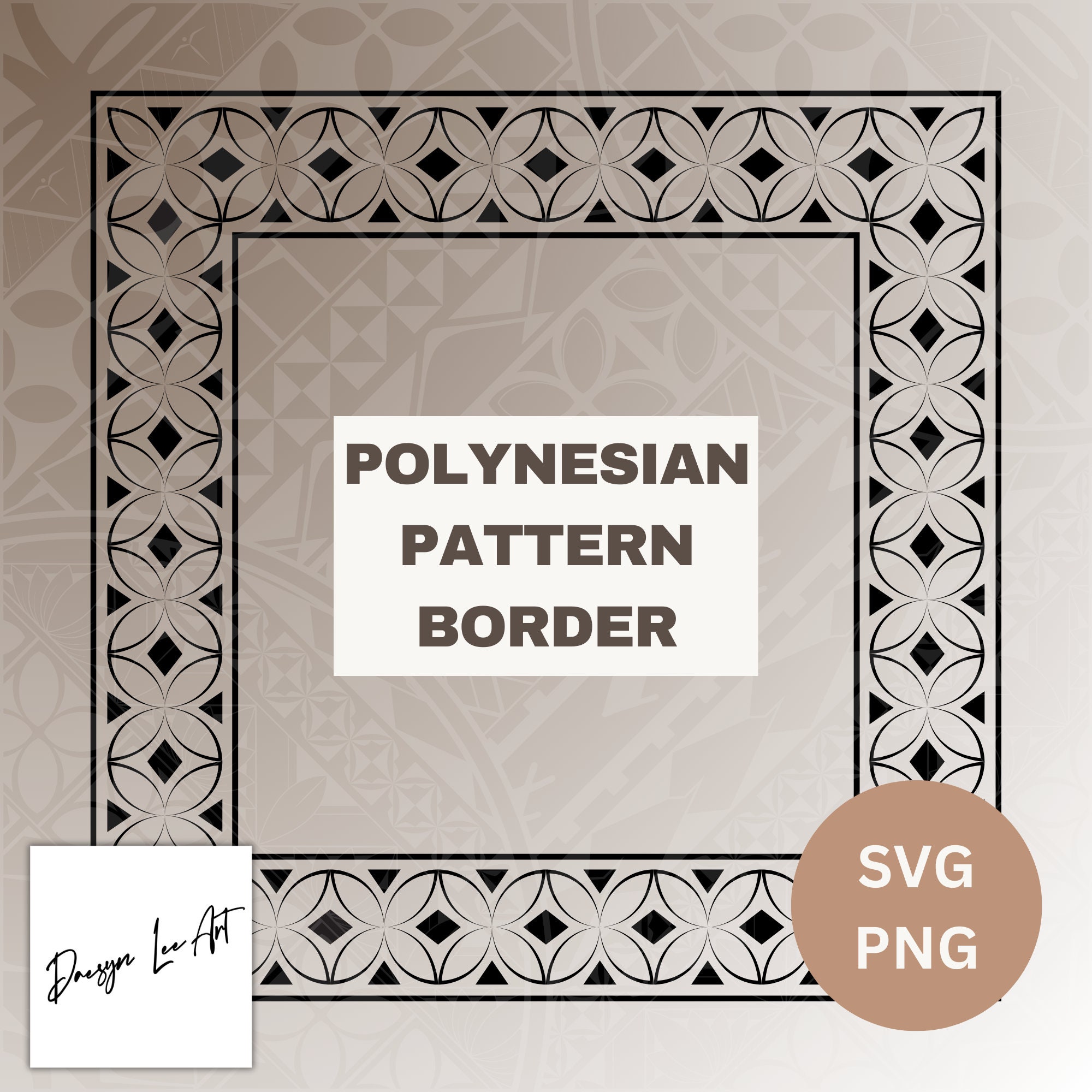 Pasifica Border Patterns Polynesian Pattern Border 50cm *instant Digital Download* - Etsy