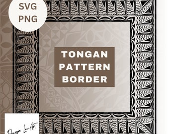 Tongan SQUARE Border 50cm *Instant Digital Download*