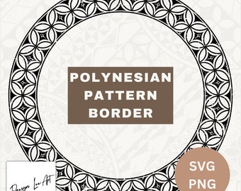 Borde con patrón polinesio de 50 cm *Descarga digital instantánea*