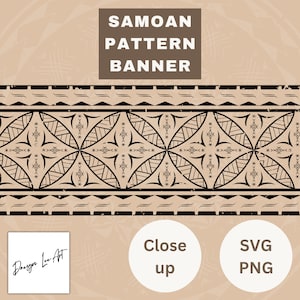 Bannière motif Samoa *Téléchargement numérique uniquement* SVG/PNG