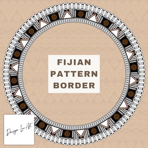 Fijian Pattern Border - PNG file *Instant digital download*