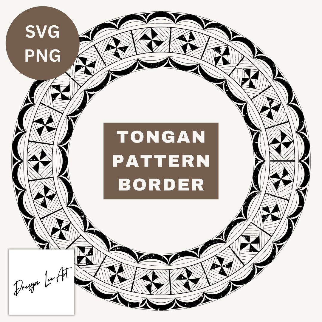 Tongan Pattern BORDER *digital Files Only* PNG/SVG - Etsy