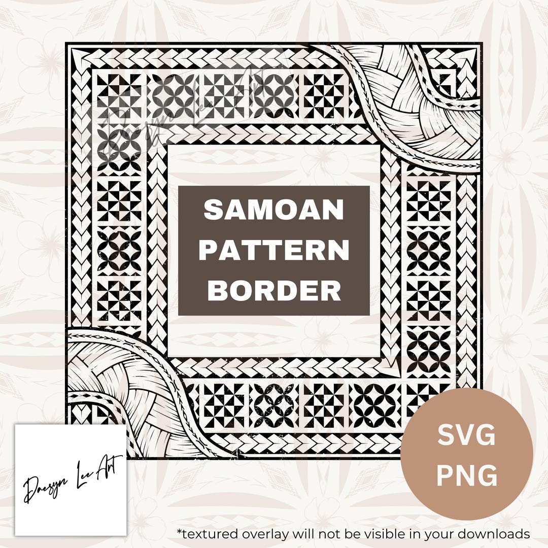 Samoan Pattern Border *instant Digital Download* SVG/PNG - Etsy Australia