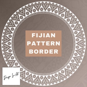 Fijian Pattern Border - PNG file *Instant digital download*