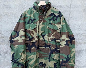 ジャケット・アウター vintage M65 modscoatUS army 70s 80s Vintage US Army M-65 Field Jacket Mens Small Long Olive Green