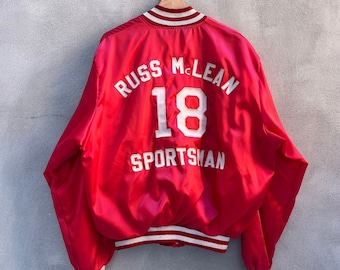 70’s Satin Nylon Varsity Sportswear Jacket