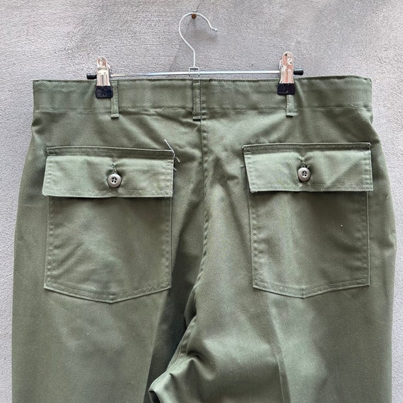 80s US Military Green Utility Chino Pants - image 5