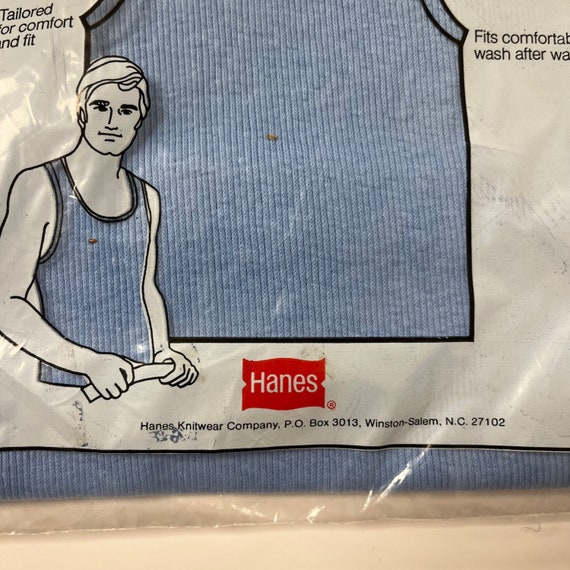60's-70's Hanes Under Colors Dead-stock Blue Tank Top - Etsy