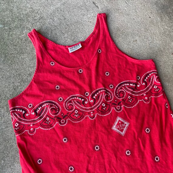 90’s Guess Bandanna Print Sun Dress - image 3