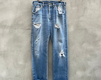 80’s Vintage Lee Riders Ripped Denim Jeans