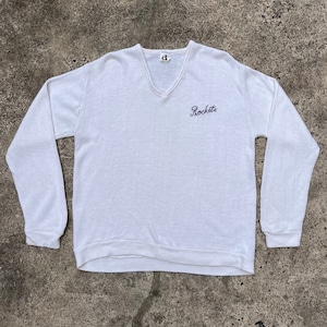 80’s V Neck Chain Stitch Sweater