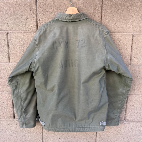 85' USN Stenciled A2 Deck Jacket - image 2