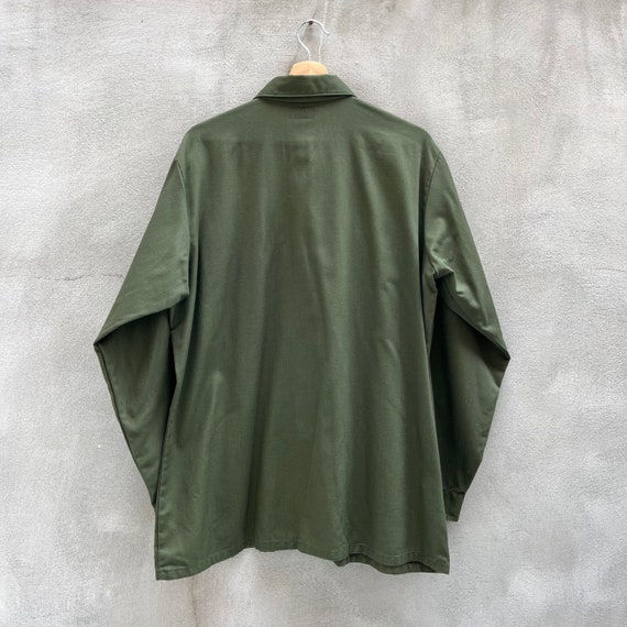 80s USAF Military Utility Fatigue Button Down Shi… - image 2