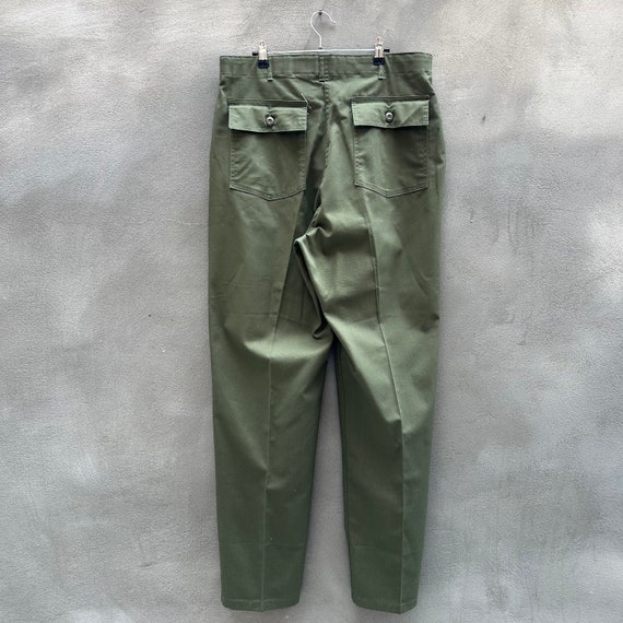 80s US Military Green Utility Chino Pants - image 4