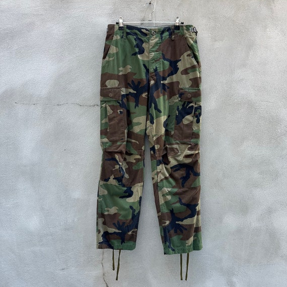 80's US Military Woodland Camouflage Cargo Pants