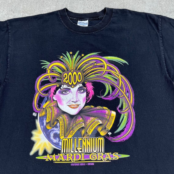 Y2K Mardi Gras Art T-Shirt - image 2