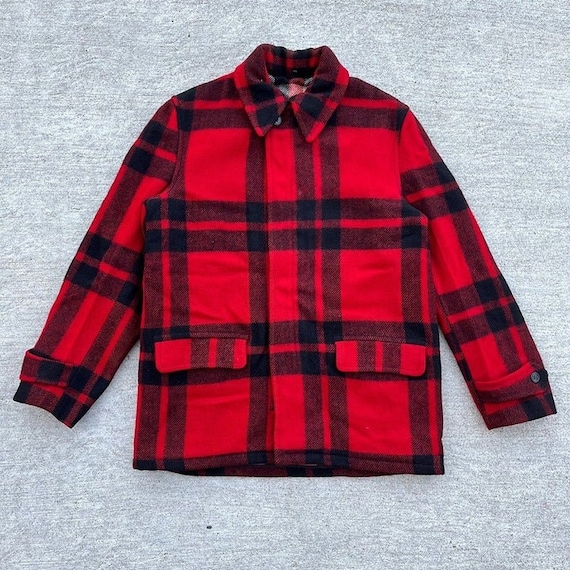 50’s Red Plaid Wool Jacket