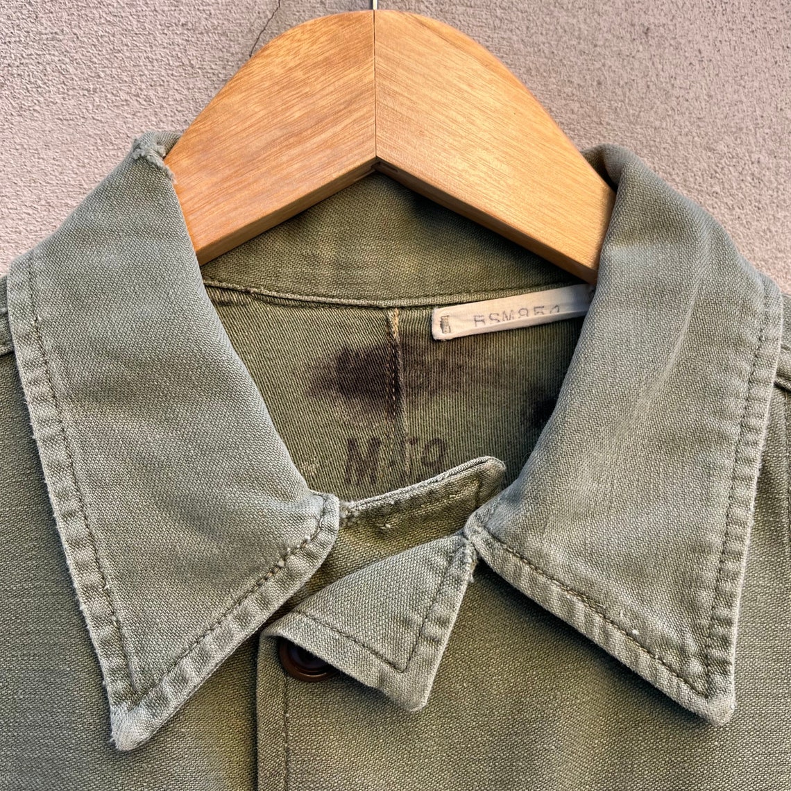 50s US Army Military Button Down Shirt Etsy