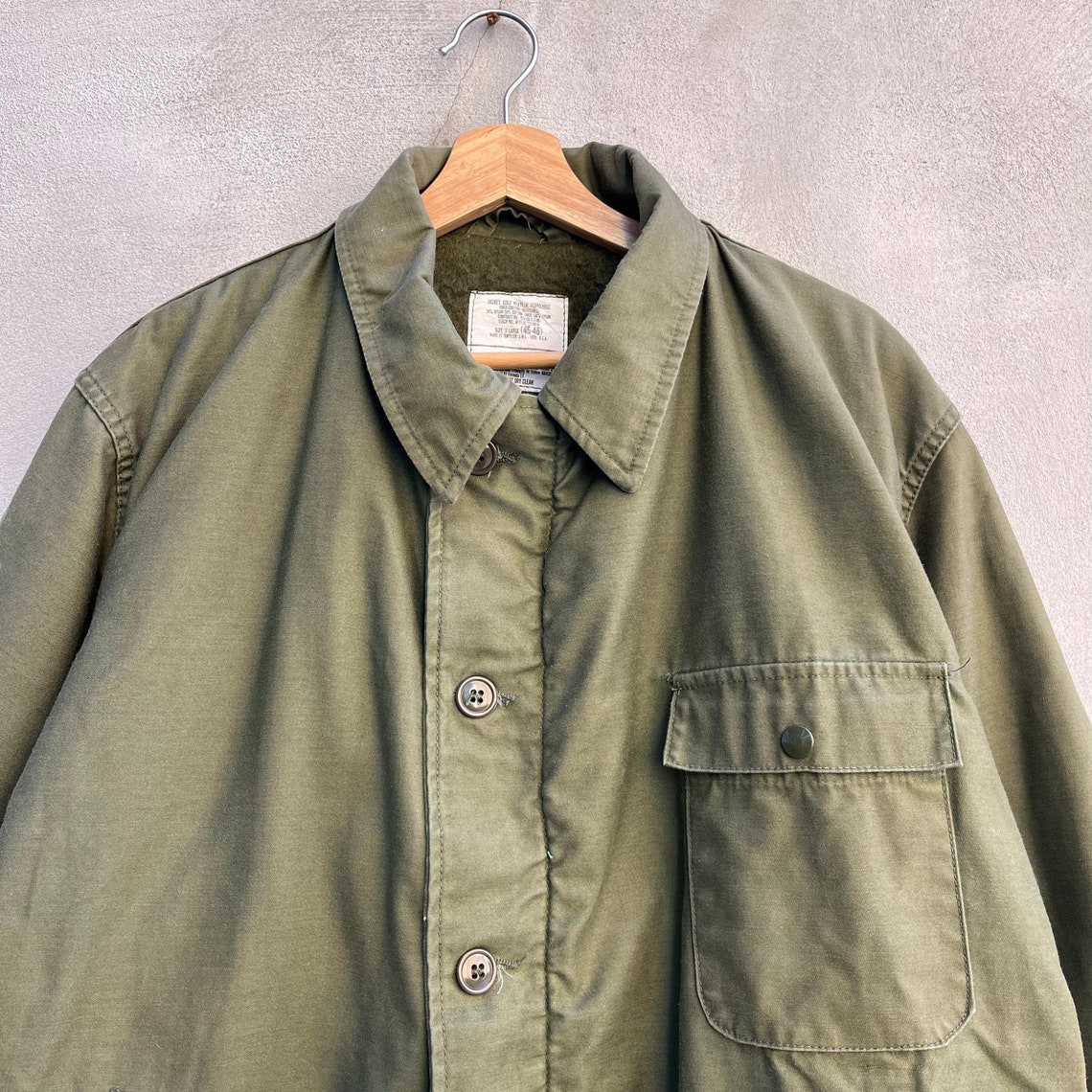 Special Price: A-2 Military Deck Jacket, Men's Size L unclear Khaki type Vintage Second Hand