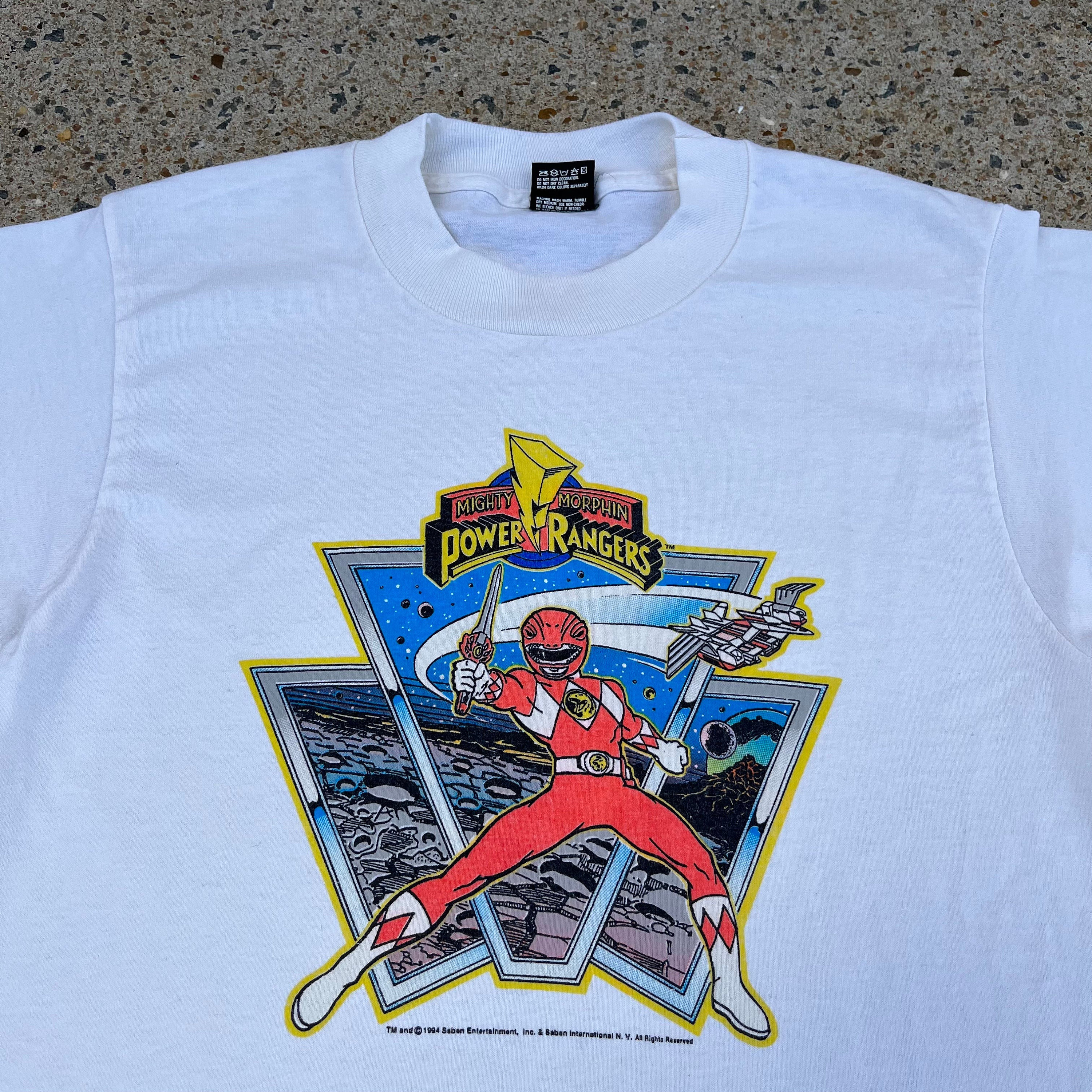 Vintage Power Rangers De Film Zwart T-Shirt Jeugd 2T Kleding Jongenskleding Tops & T-shirts T-shirts T-shirts met print 