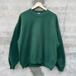90&#39;s Vintage Jerzees Olive Green Crewneck
